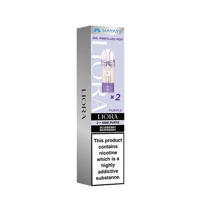 Experience smooth, long-lasting flavor with the Hayati Liora Prefilled Pod in Blueberry Raspberry