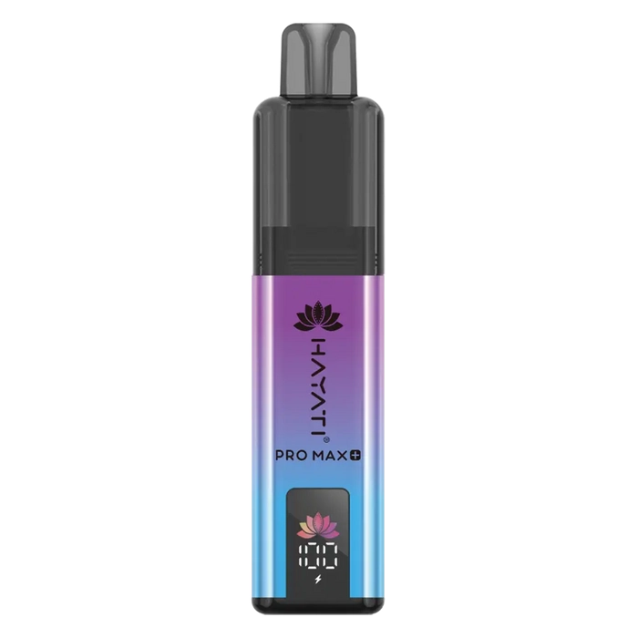 Hayati Pro Max 6000+ Prefilled Pod Kit in Blueberry Raspberry Flavor, featuring a convenient prefilled pod design and up to 6000 puffs for a satisfying vaping experience.