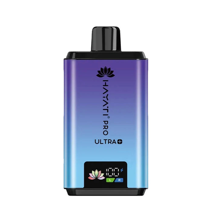 Hayati Pro Ultra Plus 25000 Prefilled Pod Kit in Blueberry Raspberry Mr Blue flavor – high-capacity vape device with up to 25,000 puffs.