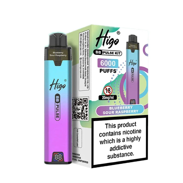 Higo BB Pulse 6000 Blueberry Sour Raspberry Prefilled Pod Kit