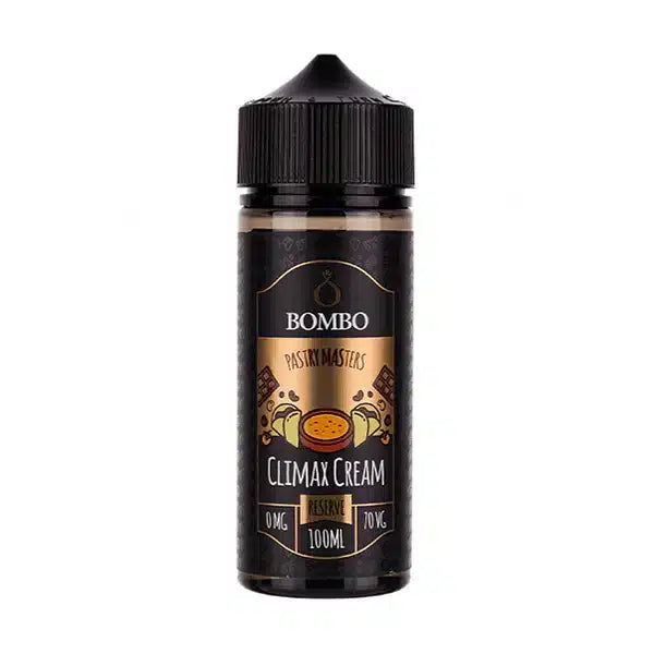 Bombo Pastry Masters 100ml E-Liquid Climax Cream – rich, bakery-inspired vape juice with smooth 70/30 VG PG blend and dessert flavors