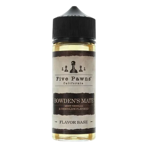 Five Pawns 100ml E-Liquid Bowden's Mate – premium handcrafted vape juice with complex flavors and smooth 50/50 VG PG blend