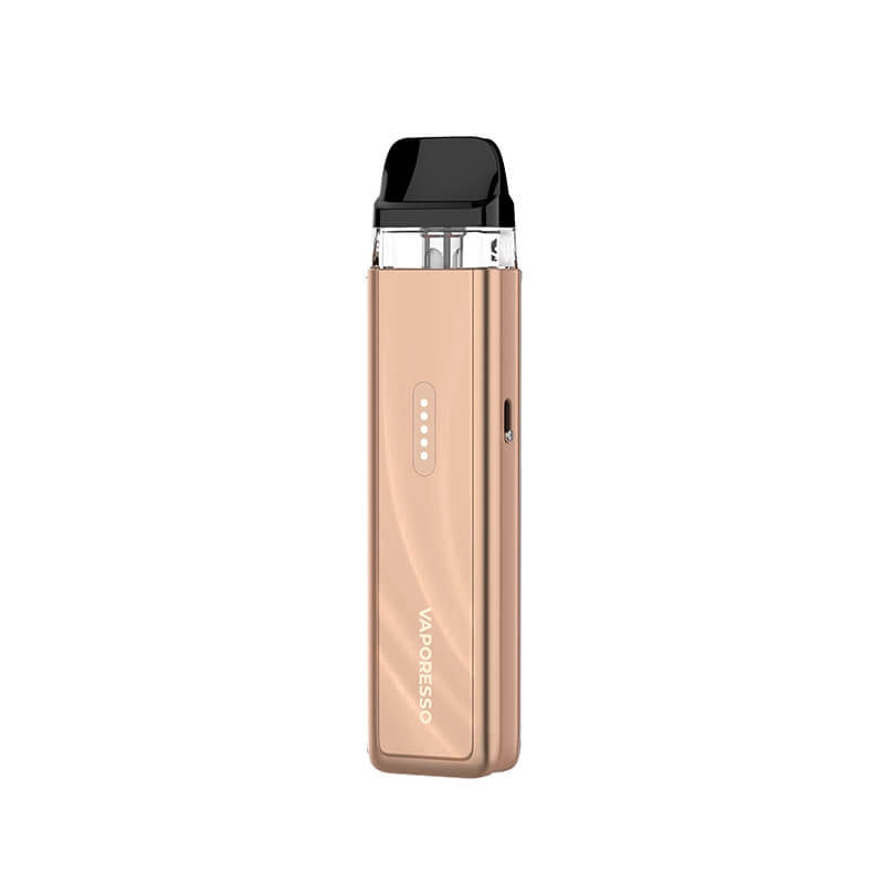 Vaporesso XROS 6 Mini Pod Vape Kit in Brown – compact refillable pod device with 1600mAh battery, adjustable airflow, and sleek aluminium design.
