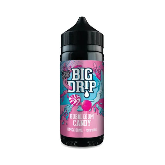 Big Drip 100ml 0mg E-Liquid by Doozy Vape Bubblegum Candy – nicotine-free vape juice with bold, fruity flavors and smooth 70VG/30PG blend