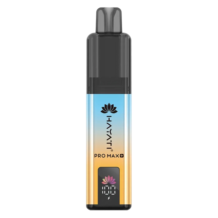 Hayati Pro Max 6000+ Prefilled Pod Kit in Caribb Crush Flavor, featuring a convenient prefilled pod design and up to 6000 puffs for a satisfying vaping experience.