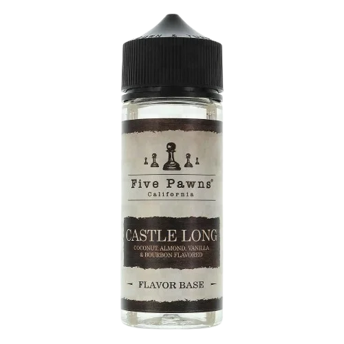 Five Pawns 100ml E-Liquid Castle Long – premium handcrafted vape juice with complex flavors and smooth 50/50 VG PG blend