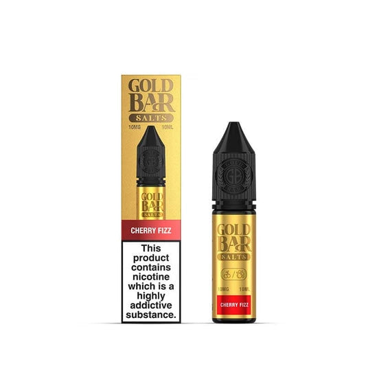 Gold Bar Cherry Fizz Nic Salts E-Liquid 10ml Bottle – Premium Nicotine Salt for MTL Pod Vape Kits