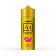 Cherry Drops Kingston AU Gold E-Liquid 100ml – premium vape juice with rich cherry flavour, 100ml bottle, suitable for sub-ohm and pod devices.