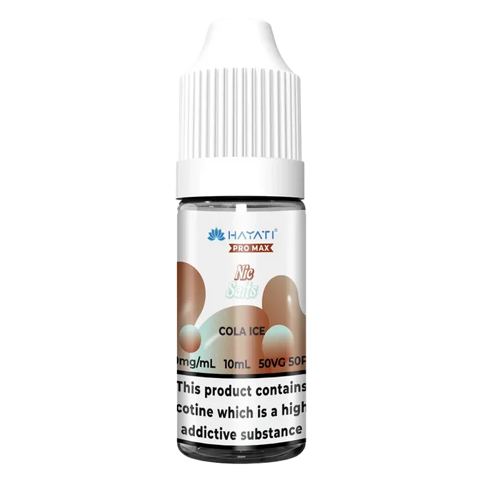 Hayati Pro Max Cola Ice Nic Salt vape juice, delivering smooth nicotine satisfaction and a refreshing vape experience.