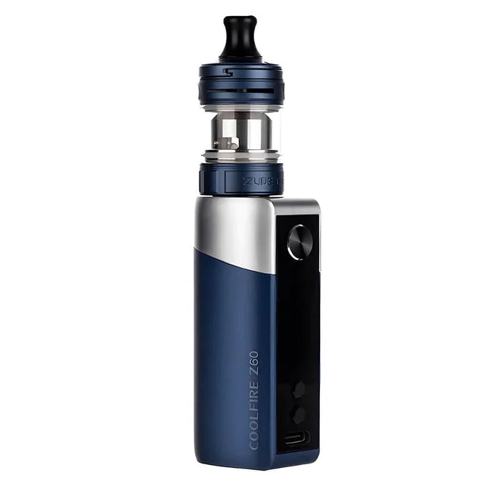 Innokin Coolfire Z60 Zlide Vape Kit in Blue – advanced 60W vape kit with 2500mAh built-in battery, 2ml Zlide Top tank, and compatibility with Innokin Z coils for MTL and RDL vaping.