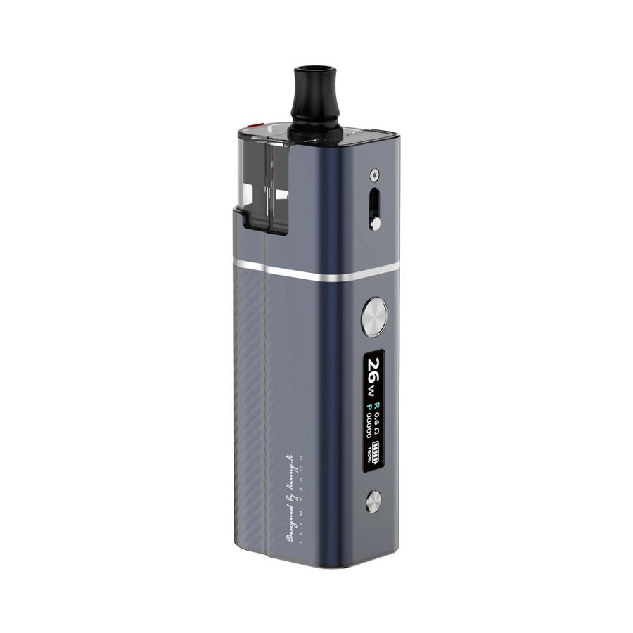 Oreco Comet Pro Pod Kit in Dark Blue featuring a 2300mAh battery, adjustable 5W to 30W output, and a refillable 2ml pod with top airflow design.