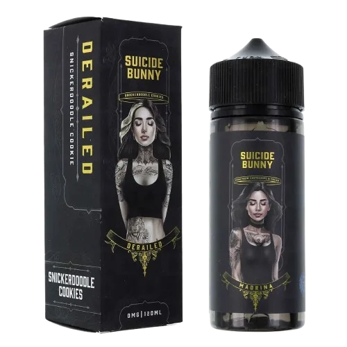 Suicide Bunny 100ml E-Liquid Derailed – premium 0mg vape juice with bold flavors and smooth 70/30 VG PG blend for rich clouds