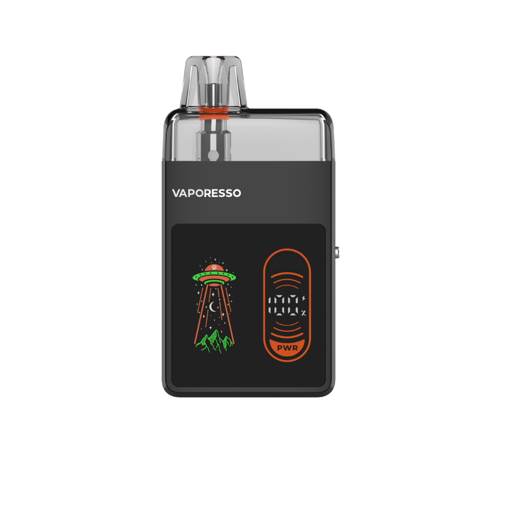 Vaporesso Eco Nano Pro Pod Kit in Black – compact and eco-friendly vape device with a sleek matte finish, refillable pod system, and reliable performance.