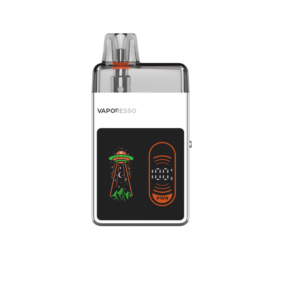 Vaporesso Eco Nano Pro Pod Kit in Silver – compact and eco-friendly vape device with a sleek matte finish, refillable pod system, and reliable performance.