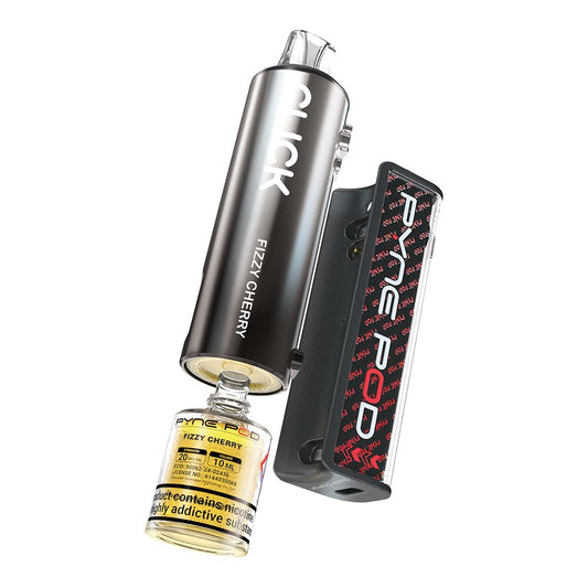 Pyne 50K Prefilled Pod in Fizzy Cherry flavor – sleek, high-capacity prefilled pod with up to 50,000 puffs.