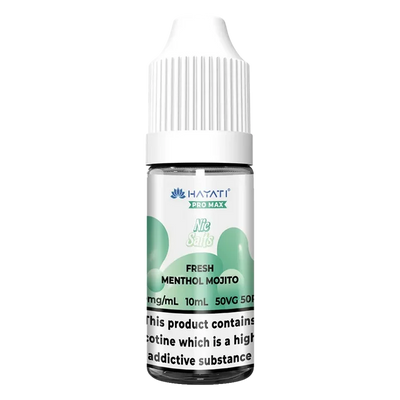 Hayati Pro Max Fresh Menthol Mojito Nic Salt vape juice, delivering smooth nicotine satisfaction and a refreshing vape experience.