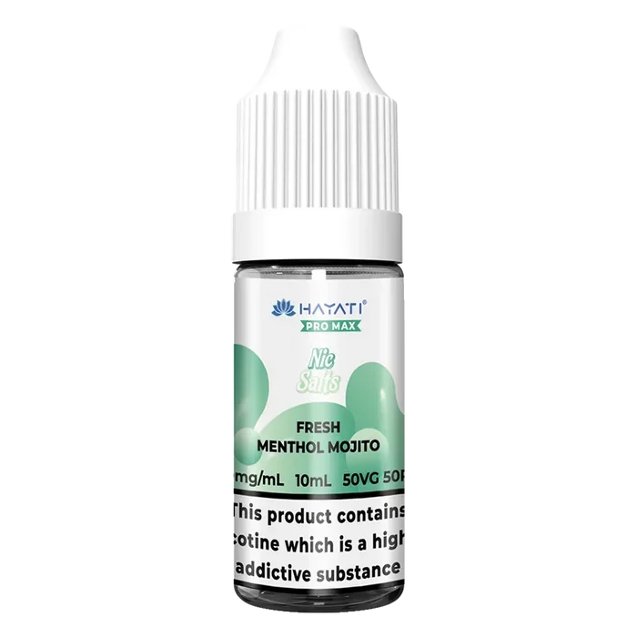 Hayati Pro Max Fresh Menthol Mojito Nic Salt vape juice, delivering smooth nicotine satisfaction and a refreshing vape experience.