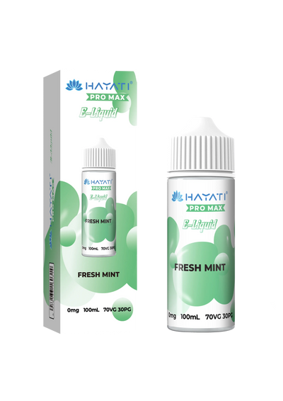 Fresh Mint Hayati Pro Max E-Liquid 100ml – no nicotine vape juice with rich flavor and smooth 70/30 VG PG blend