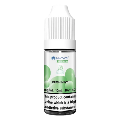 Hayati Pro Max Fresh Mint Nic Salt vape juice, a refreshing menthol e-liquid