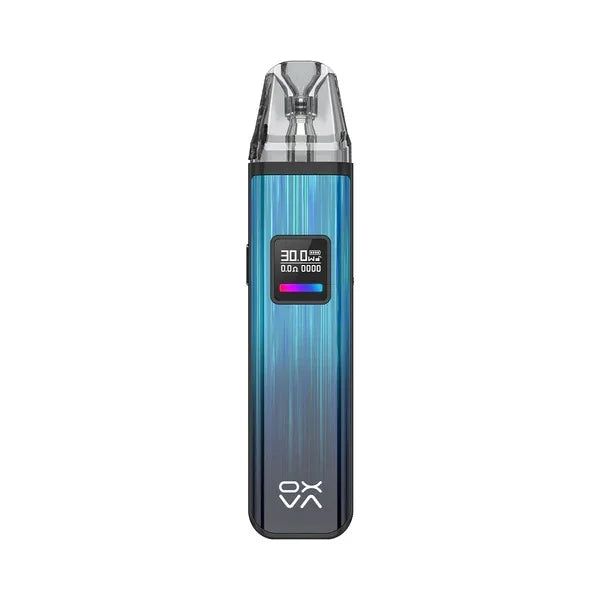 Oxva Xlim Pro Pod Vape Kit in Gleamy Blue – premium pod device with an adjustable wattage, OLED display, and precise airflow control for a tailored vaping experience.