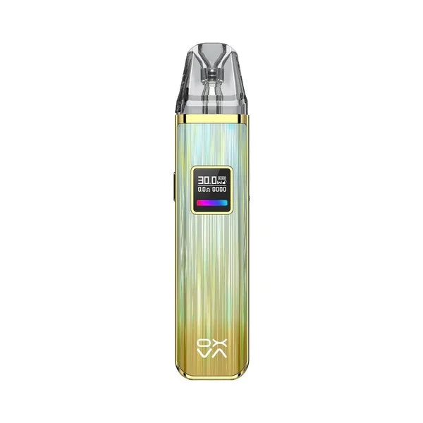 Oxva Xlim Pro Pod Vape Kit in Gleamy Cyan – premium pod device with an adjustable wattage, OLED display, and precise airflow control for a tailored vaping experience.