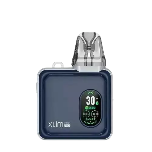 OXVA Xlim SQ Pro Pod Kit in Gentle Blue – compact and stylish pod vape with a smart display, adjustable power settings, and smooth draw activation.