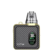 OXVA Xlim SQ Pro Pod Kit in Gold Carbon – compact and stylish pod vape with a smart display, adjustable power settings, and smooth draw activation.