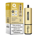 Load image into Gallery viewer, Gold Series Quadro 2.4k Disposable Vape: Big Puffs, 2400mAh, 20mg
