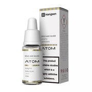 Bundle of ten 10ml Hangsen E-Liquid bottles in Golden & Silver tobacco blend, offering a smooth, classic tobacco flavor profile; 70/30 PG/VG ratio for balanced throat hit and vapor production, available in 6mg, 12mg, and 18mg nicotine strengths.