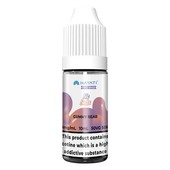 Hayati Pro Max Gummy Bear Nic Salt vape juice, delivering smooth nicotine satisfaction and a refreshing vape experience.