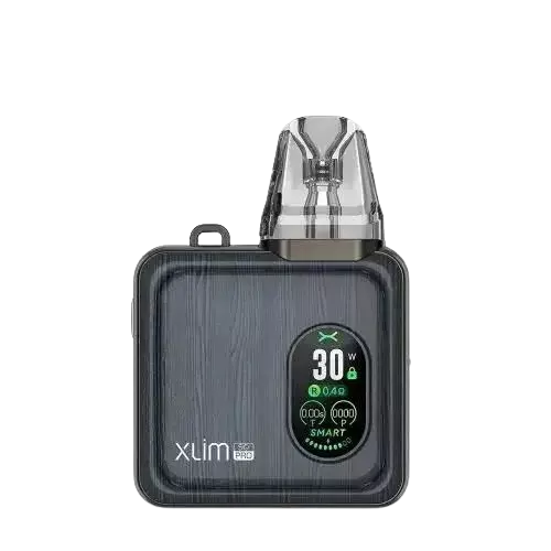 OXVA Xlim SQ Pro Pod Kit in Gunmetal – compact and stylish pod vape with a smart display, adjustable power settings, and smooth draw activation.