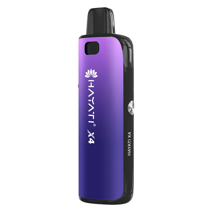 Hayati X4 Refillable Pod Vape Kit in Misty Purple – elegant and reusable vape device with a sleek finish and modern design.