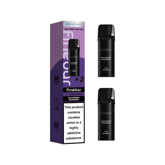 Blackberry Raspberry Hayati Finebar prefilled replacement pods for the Finebar pod kit