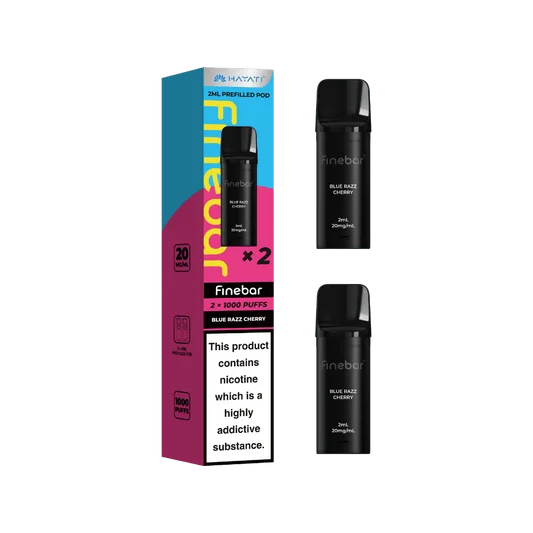 Blue Razz Cherry Hayati Finebar prefilled replacement pods for the Finebar pod kit