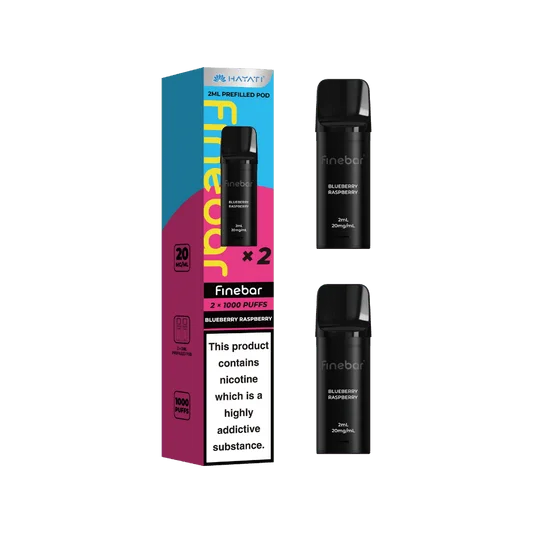 Blueberry Raspberry Hayati Finebar prefilled replacement pods for the Finebar pod kit