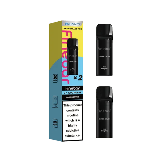 Caribb Crush Hayati Finebar prefilled replacement pods for the Finebar pod kit