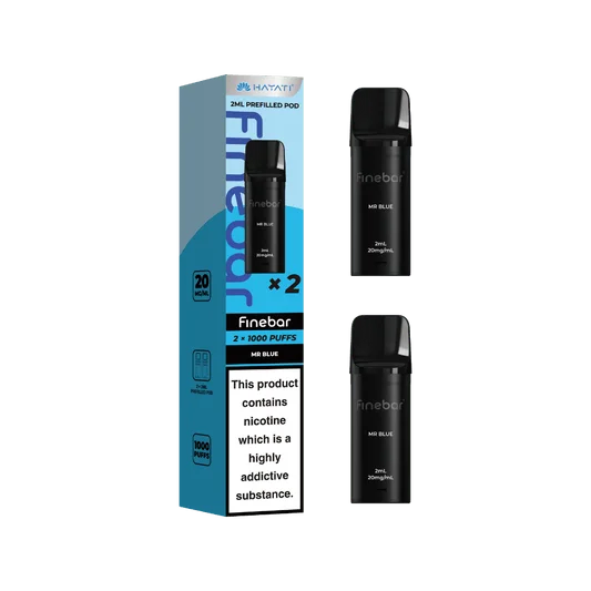Mr Blue Hayati Finebar prefilled replacement pods for the Finebar pod kit