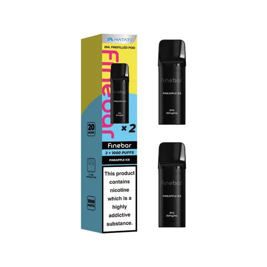 Pineapple Ice Hayati Finebar prefilled replacement pods for the Finebar pod kit