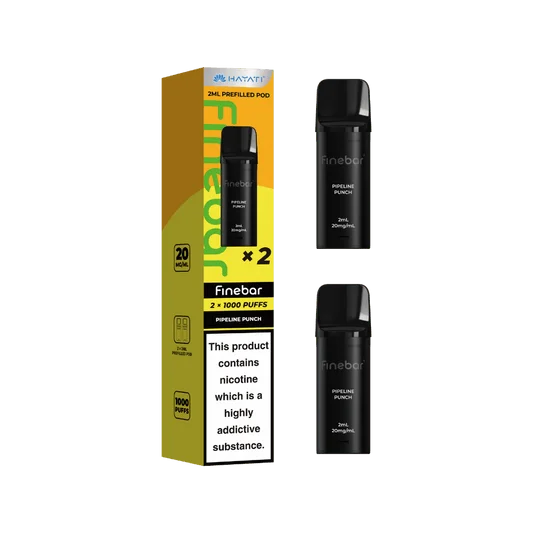 Pipeline Punch Hayati Finebar prefilled replacement pods for the Finebar pod kit