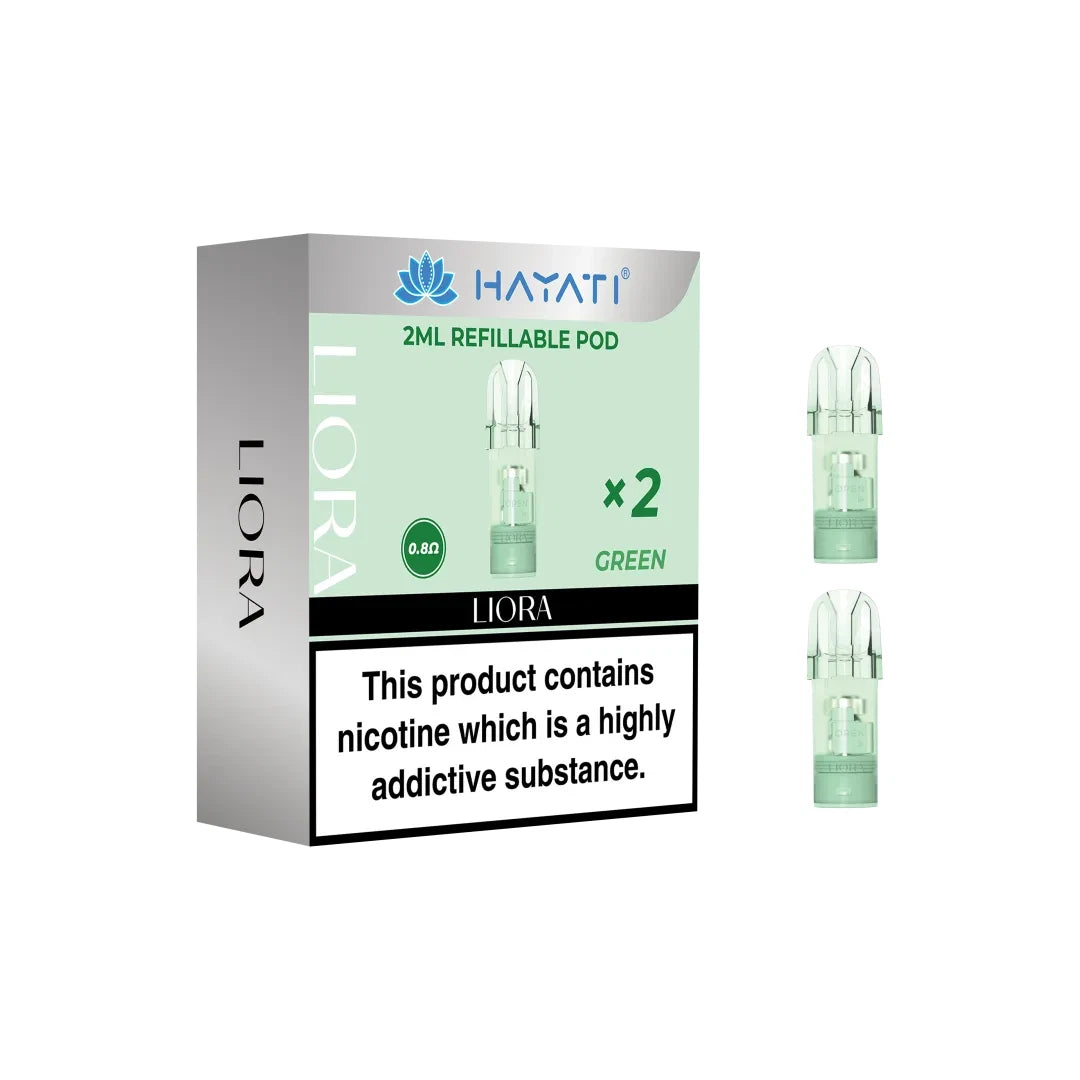 Hayati Liora Refillable Pods in Green Color for Hayati Liora Pod Kit