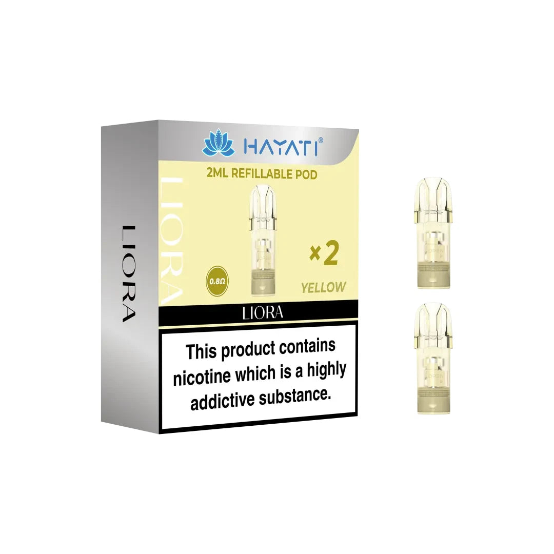 Hayati Liora Refillable Pods in Yellow Color for Hayati Liora Pod Kit