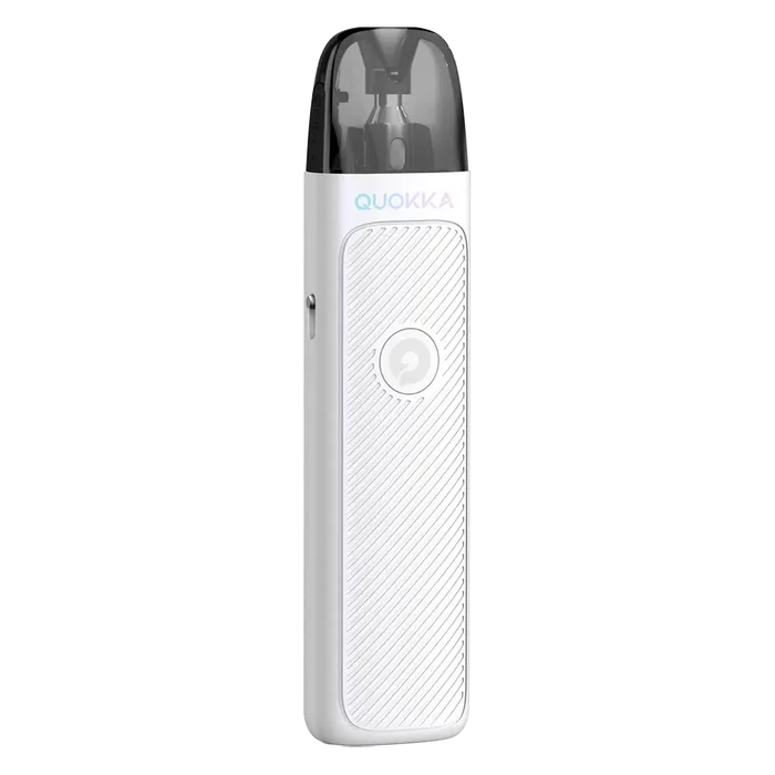 Hayati Quokka Lite Pod Kit in Pearl White – lightweight pod vape kit with 1000mAh built-in battery, 2ml refillable pods, and USB-C charging for reliable MTL vaping