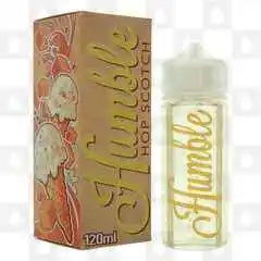 100ml shortfill bottle of Humble Juice E-Liquid in Hop Scotch flavor, 80/20 VG/PG ratio for rich flavor and massive clouds, nicotine-free with space for nic shots, perfect for sub-ohm vaping.