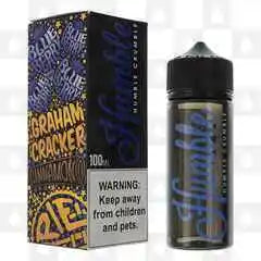 100ml shortfill bottle of Humble Juice E-Liquid in Humble Crumble flavor, 80/20 VG/PG ratio for rich flavor and massive clouds, nicotine-free with space for nic shots, perfect for sub-ohm vaping.