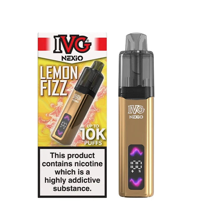 IVG Nexio Prefilled Pod Kit in Blue-Red-Lemon-Fizz flavour, featuring a compact design and convenient prefilled pod system.