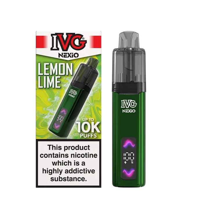IVG Nexio Prefilled Pod Kit in Blue-Lemon-Lime flavour, featuring a compact design and convenient prefilled pod system.