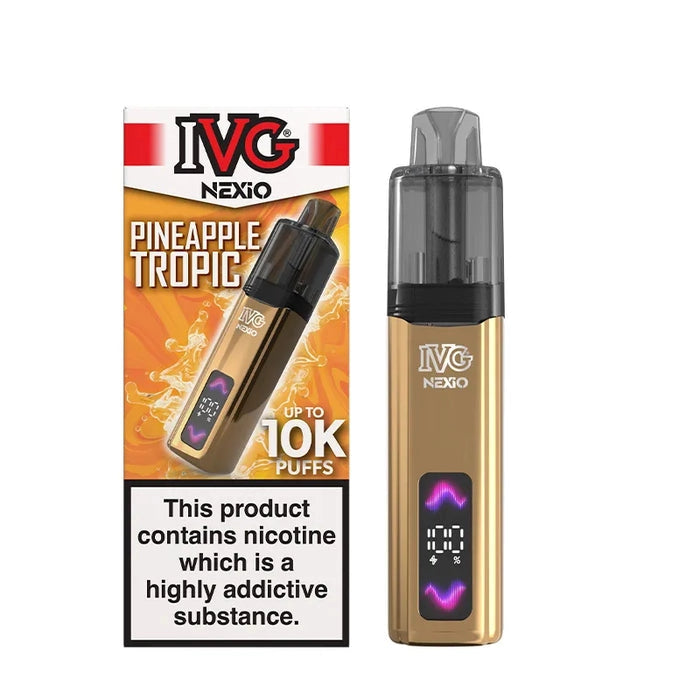 IVG Nexio Prefilled Pod Kit in Blue-Red-Pineapple-Tropic flavour, featuring a compact design and convenient prefilled pod system.