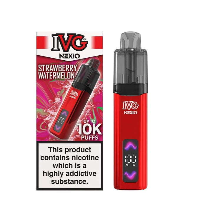 IVG Nexio Prefilled Pod Kit in Blue-Strawberry-Watermelon flavour, featuring a compact design and convenient prefilled pod system.