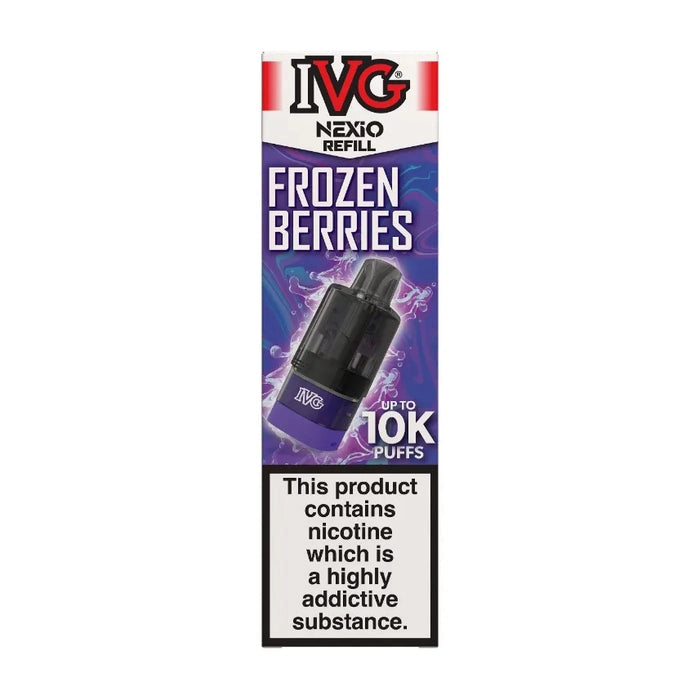 IVG Nexio Prefilled Pods in Frozen-Berries flavour, designed for a convenient and easy vaping experience.
