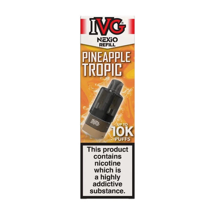 IVG Nexio Prefilled Pods in Pineapple-Tropic flavour, designed for a convenient and easy vaping experience.
